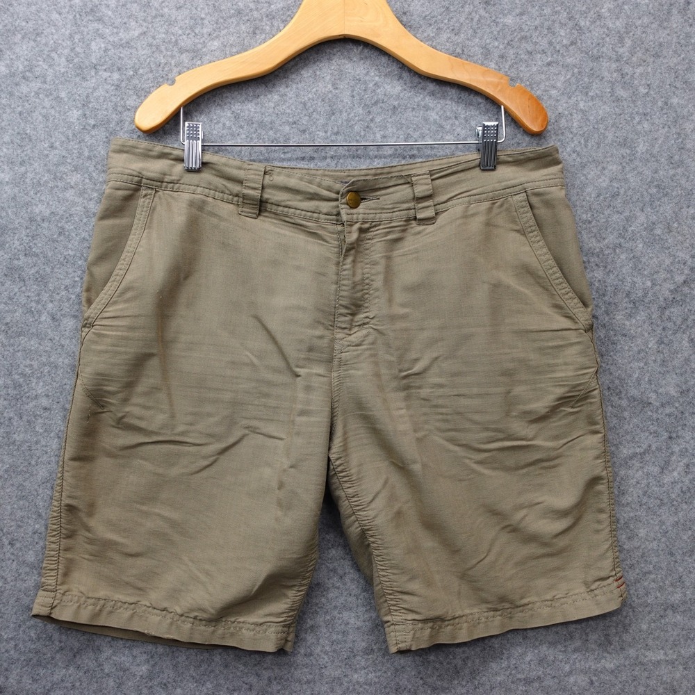 Toad Co Mission Ridge Shorts Mens 36 XL Khaki Tan Organic Cotton Outdoor 37x11